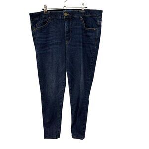 Democracy Jeans Women’s 16 Blue Skinny Ab Technology Stretch Dark Wash Denim